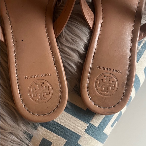 Tory Burch Brown Leather Sandals..sitting in closet MAKE an offer. - Picture 3 of 6
